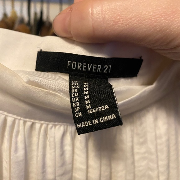 High Waisted White Pleated Maxi Skirt Size M - Picture 4 of 4